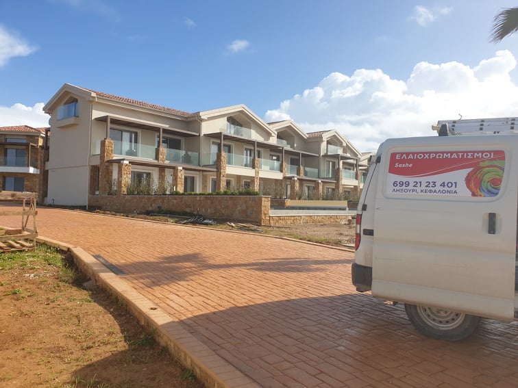 Εσωτερική & Εξωτερική Βαφή – Συγκρότημα Τουριστικών Καταλυμάτων, Σπαρτιά Κεφαλονιάς